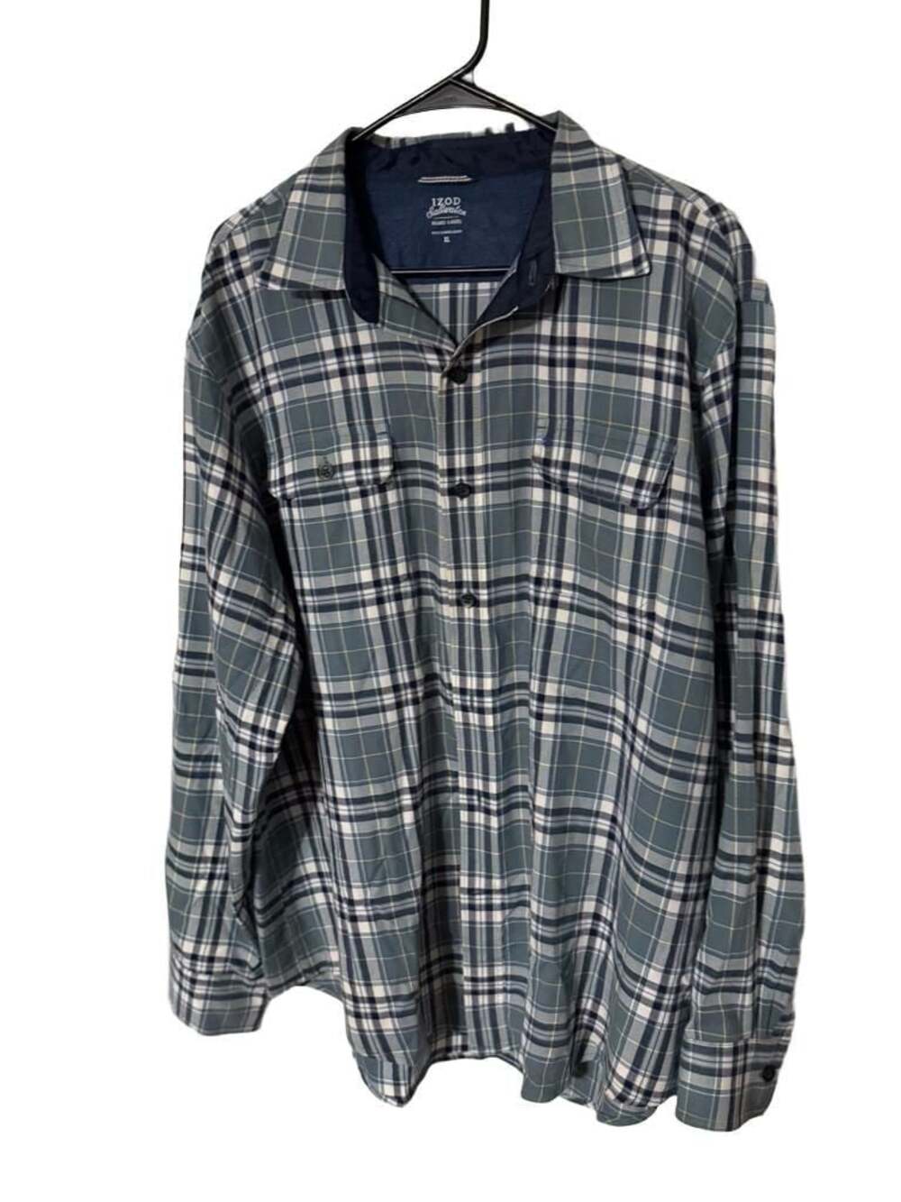 IZOD Saltwater Relaxed Classics Long Sleeve Plaid Button-Up Shirt